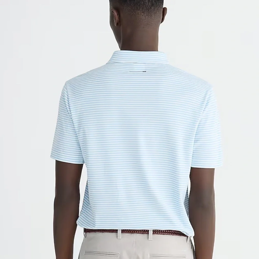 NWOT j crew Performance polo shirt with COOLMAX® in stripe